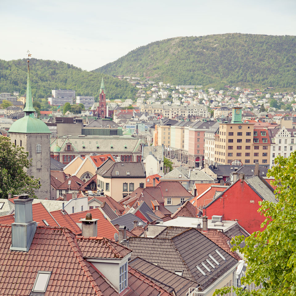 View over Bergen from the Floien