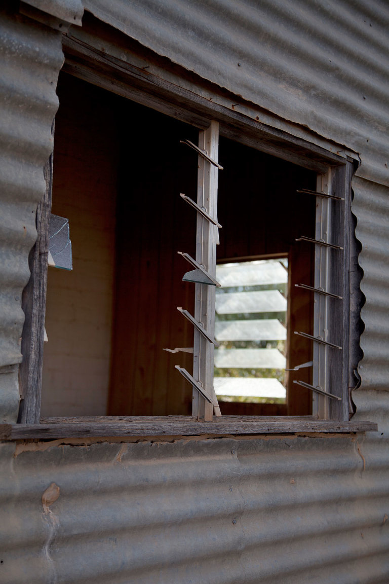 Corrugated Wall & Broken Windows